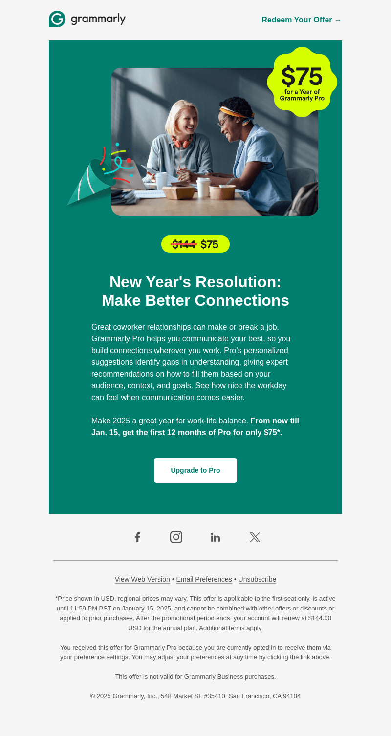 🎉 Start the New Year with Pro for just $75!