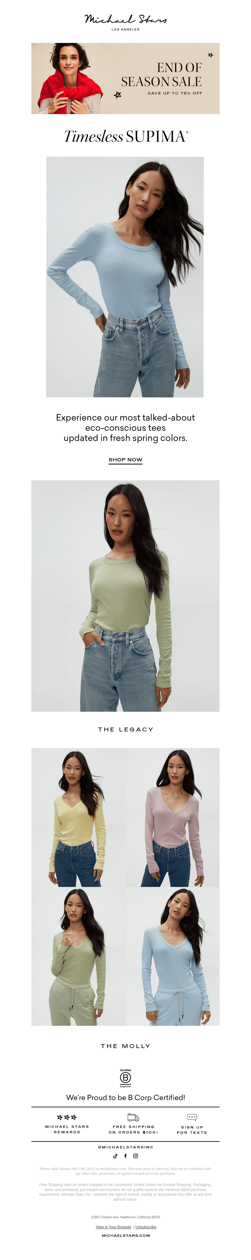 Iconic Made-in-LA Supima® Tees
