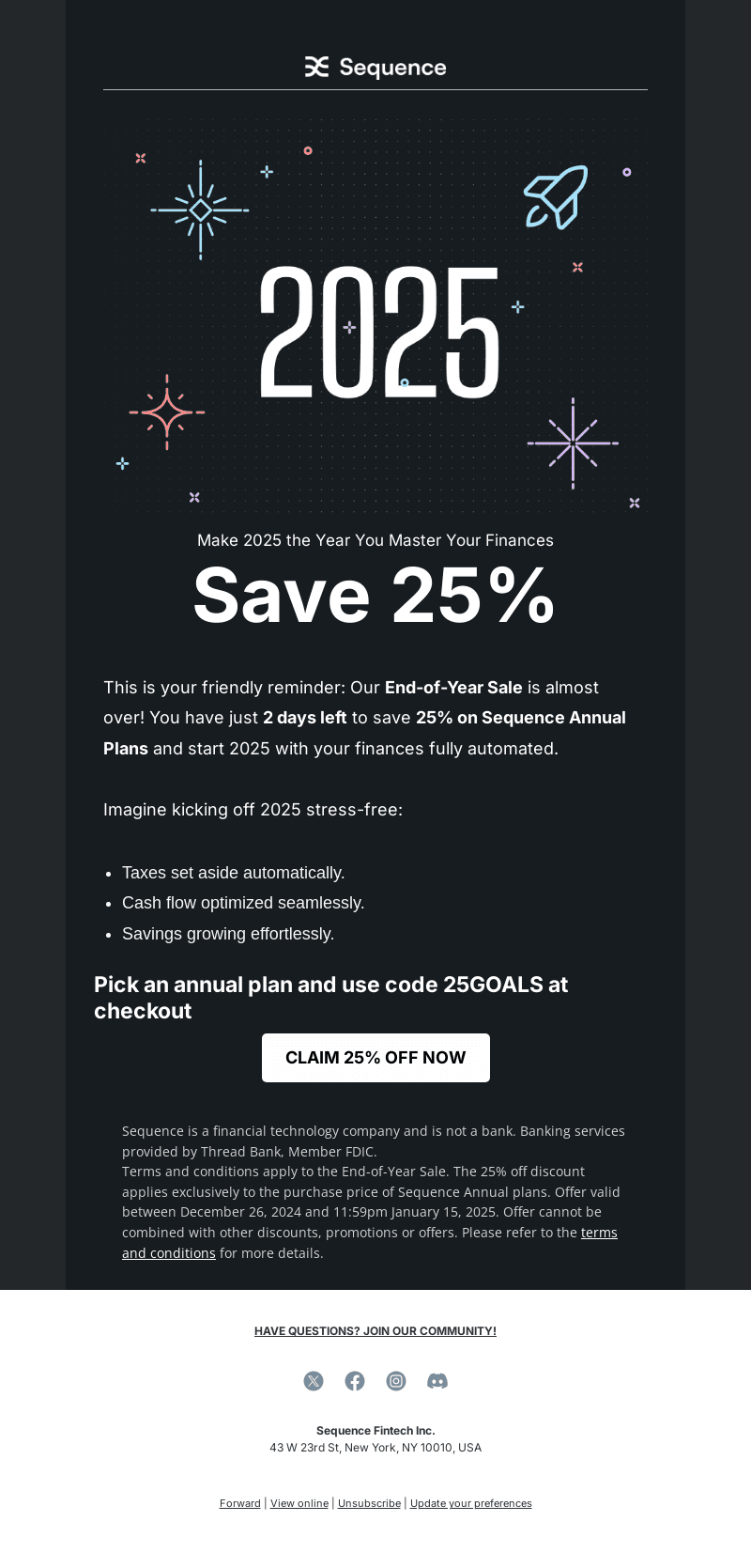 Last chance: 25% off your annual plan ends Wednesday!