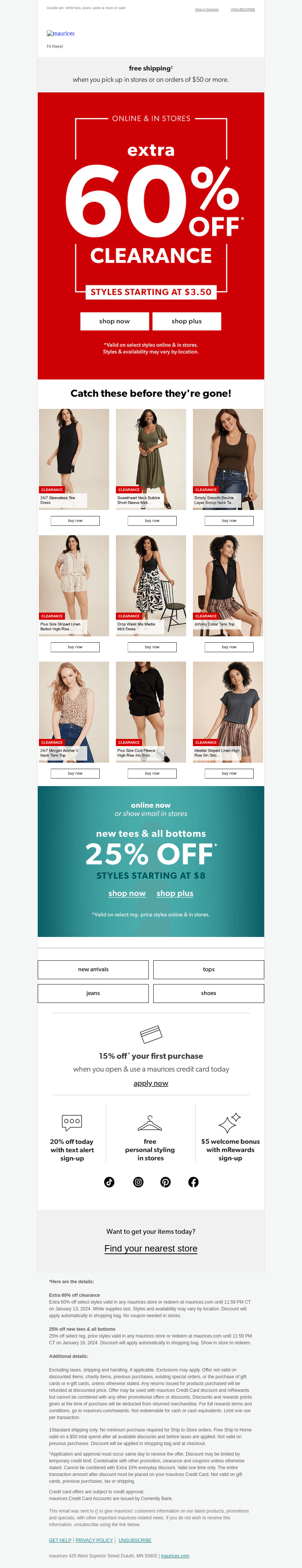 Clearance just got EXTRA ⬆️ 60% off!