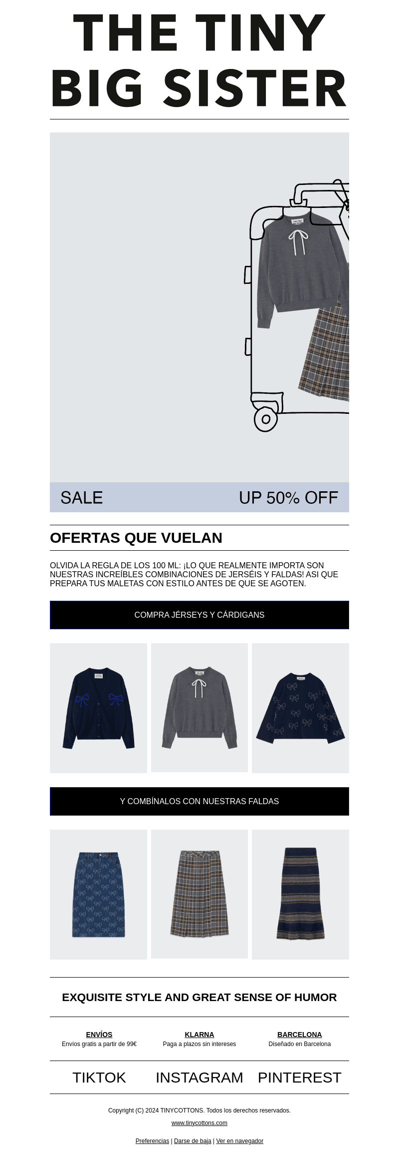¡HASTA 50% EN JERSÉIS Y CARDIGANS!