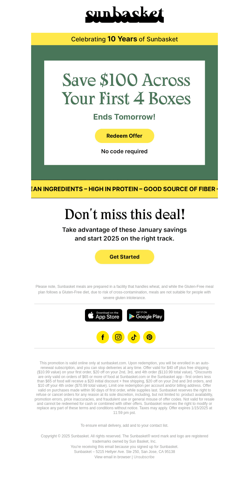 😱 January savings end tomorrow!