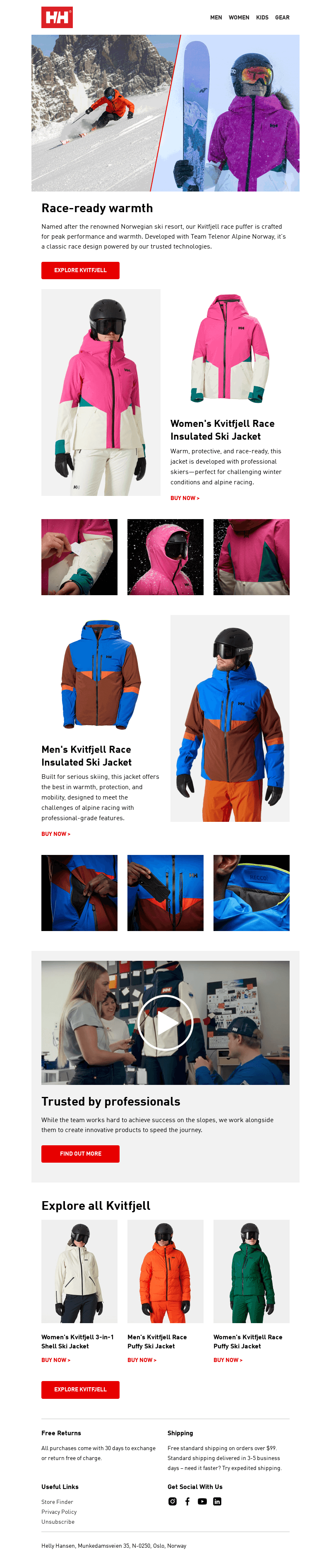 NEW: the Kvitfjell race collection