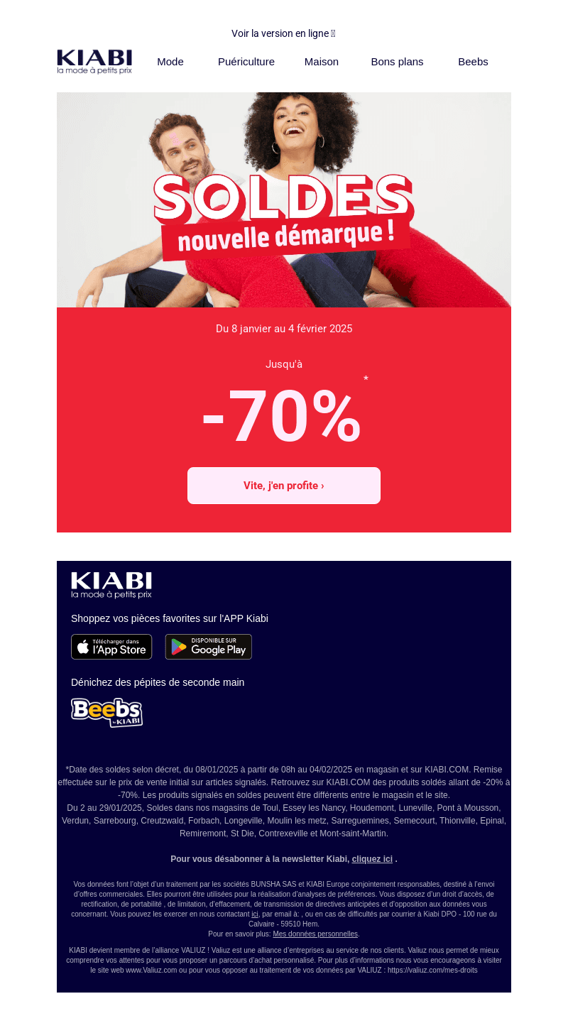 Soldes: Nouvelle démarque