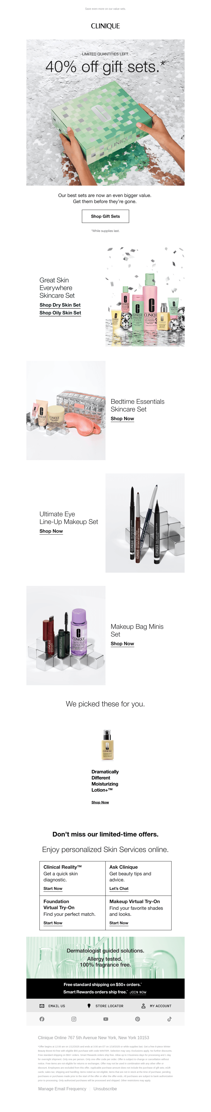 One last call for gift sets. 40% off!