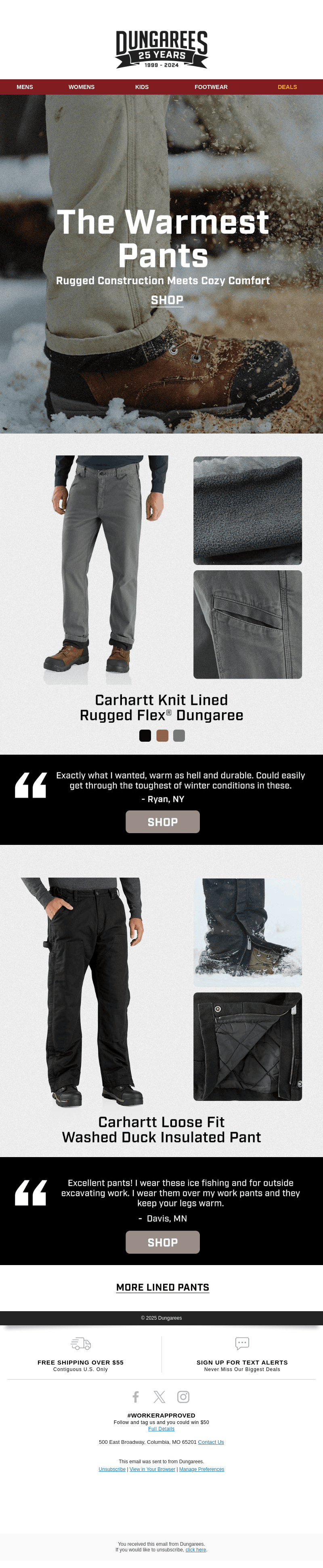 Our Warmest Carhartt Work Pants