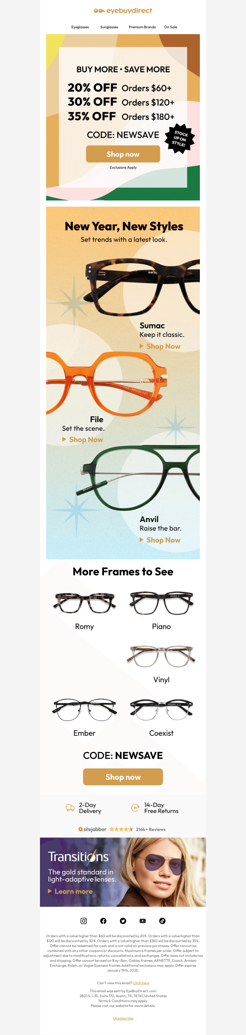 Up to 35% Off Eyewear 🎊💸