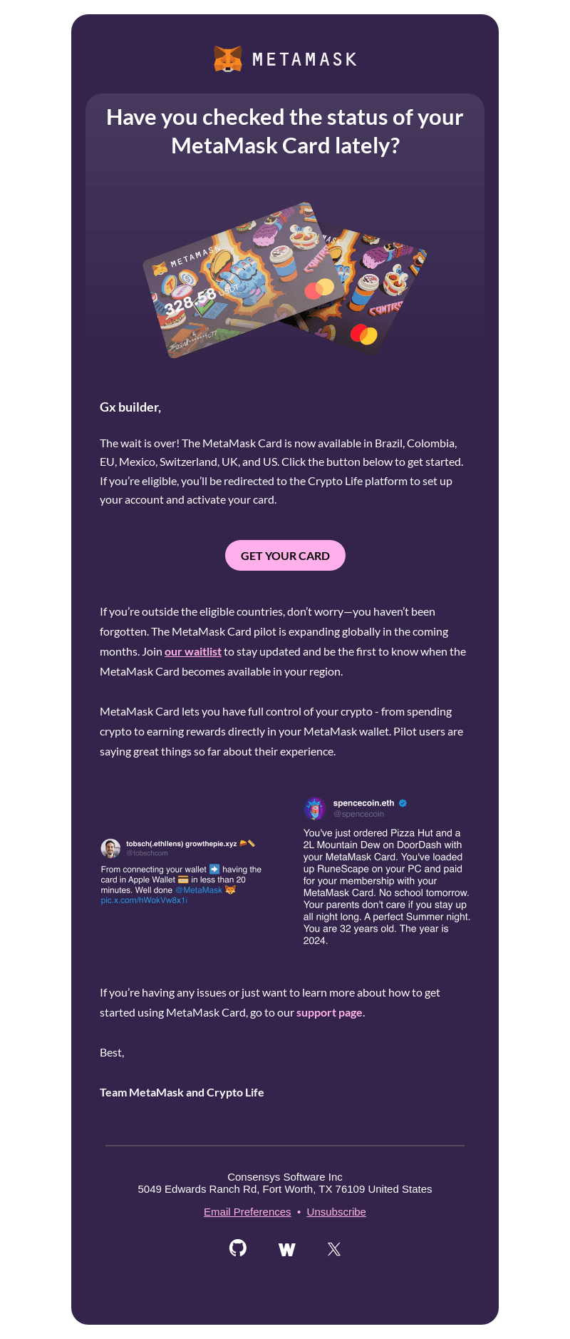 MetaMask email from Wed, Jan 15, 2025