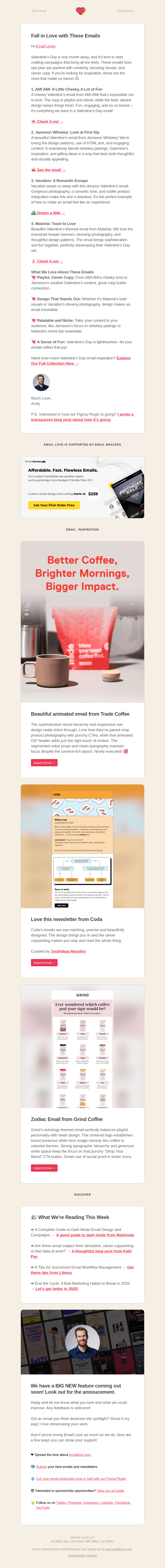 Email Love email from Wed, Jan 15, 2025