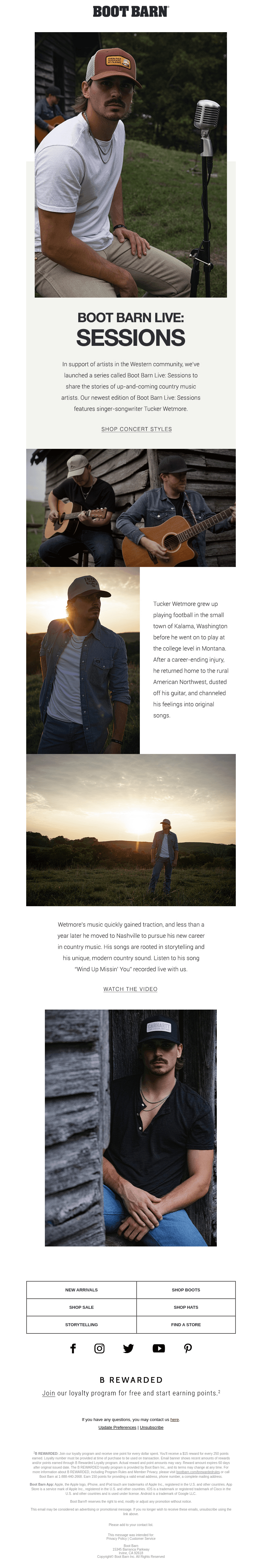 Boot Barn Live: Sessions with Tucker Wetmore
