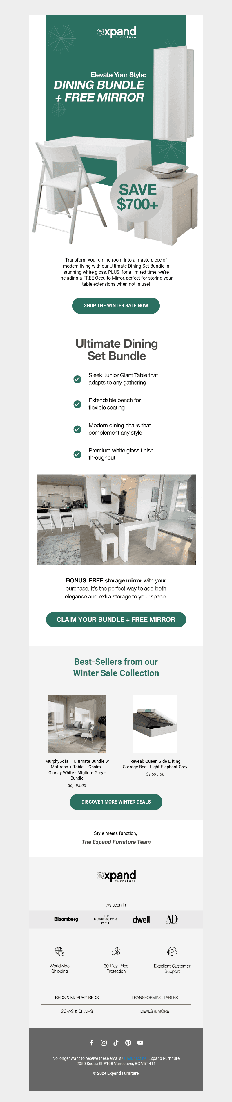 Free Mirror with Dining Bundle!