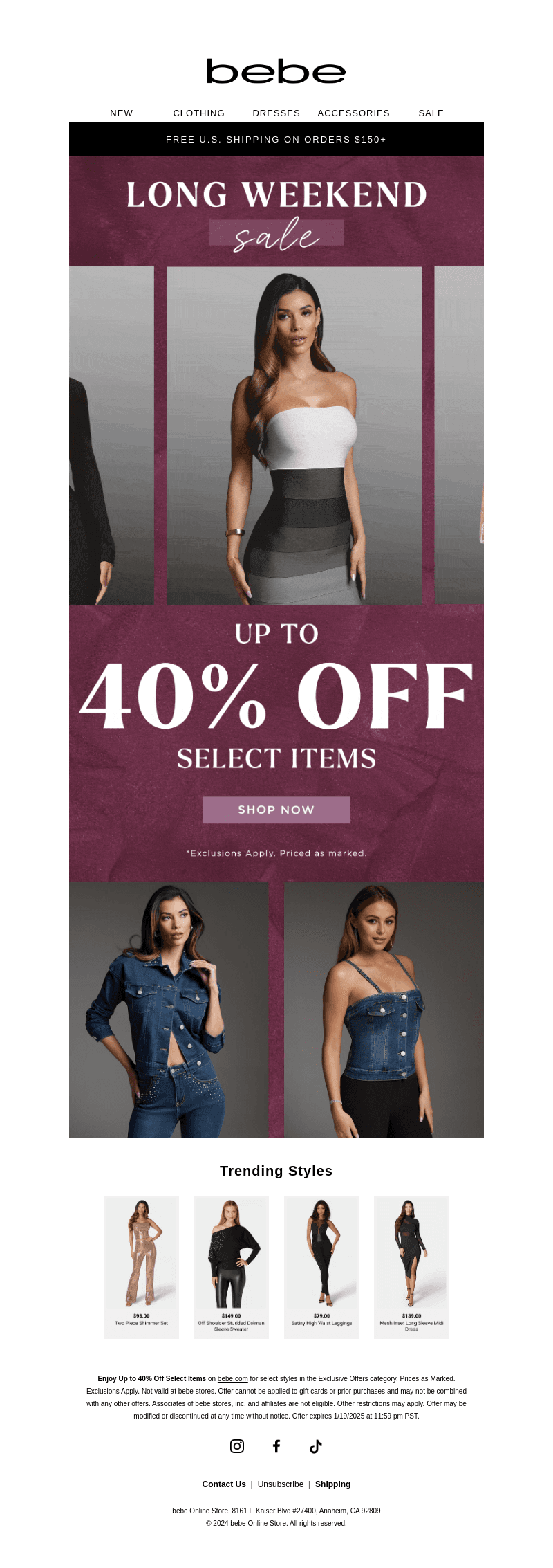 😍 Long Weekend Exclusive: Up to 40% Off!