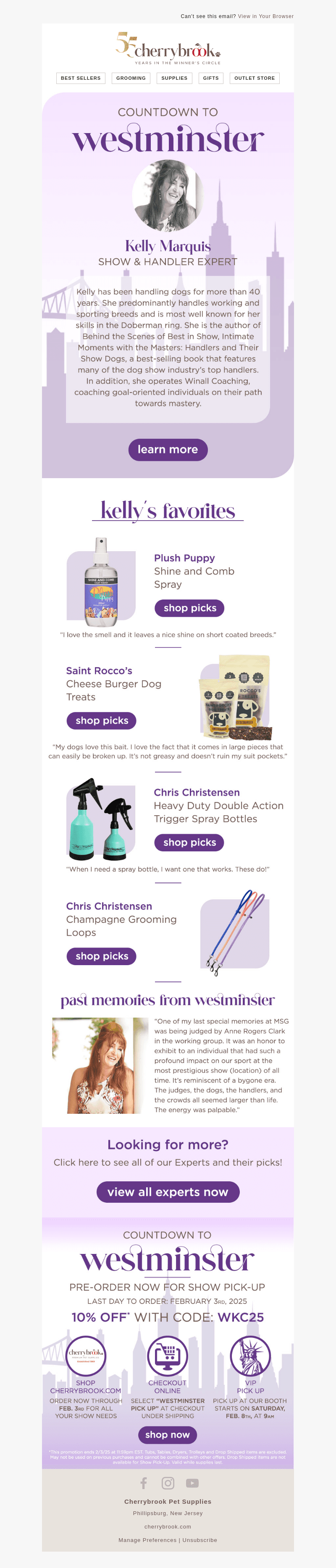 Cherrybrook Pet Supplies email from Thu, Jan 16, 2025