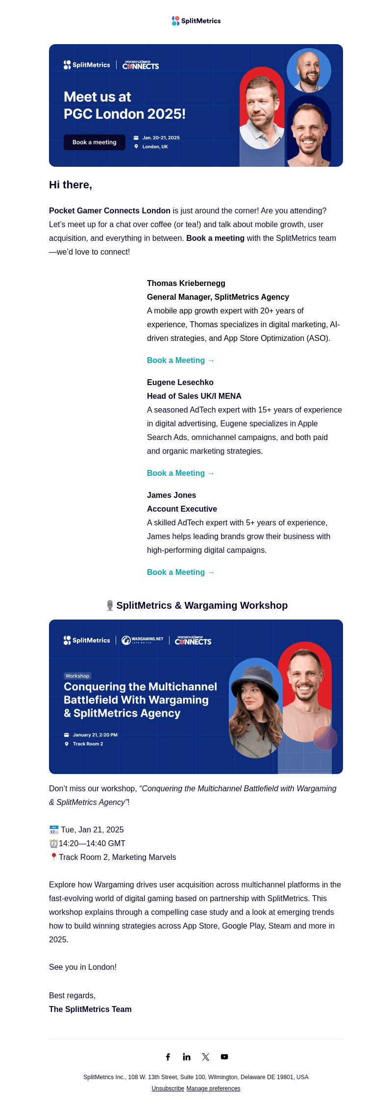 there & SplitMetrics: Pocket Gamer Connects London