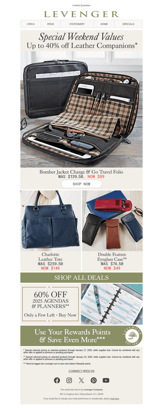 Premium Leather: Save up to 40%.