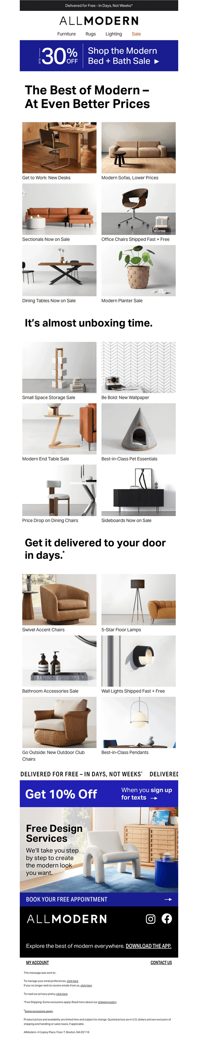 new modern desks → work smarter