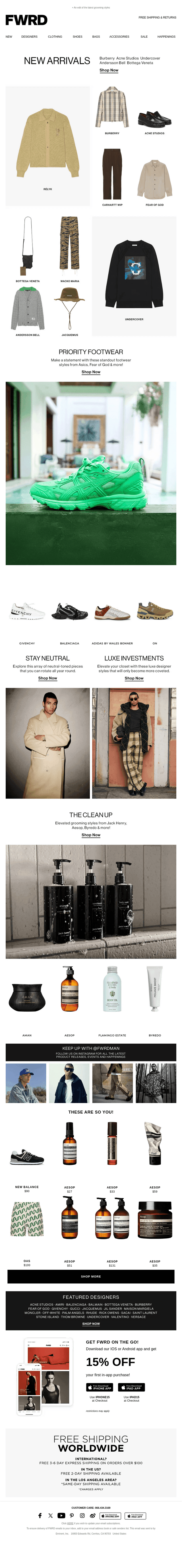 Arrived: Burberry, Acne Studios, Undercover...