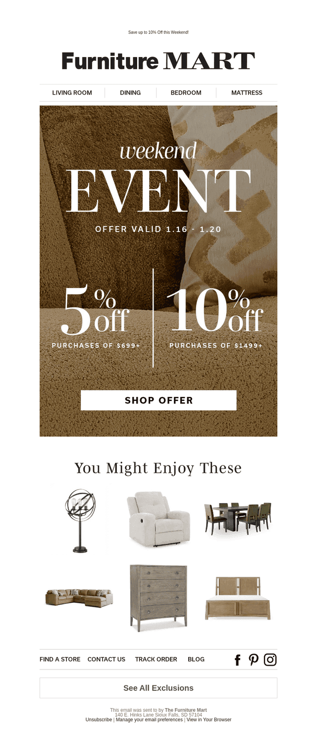Hello Weekend Savings