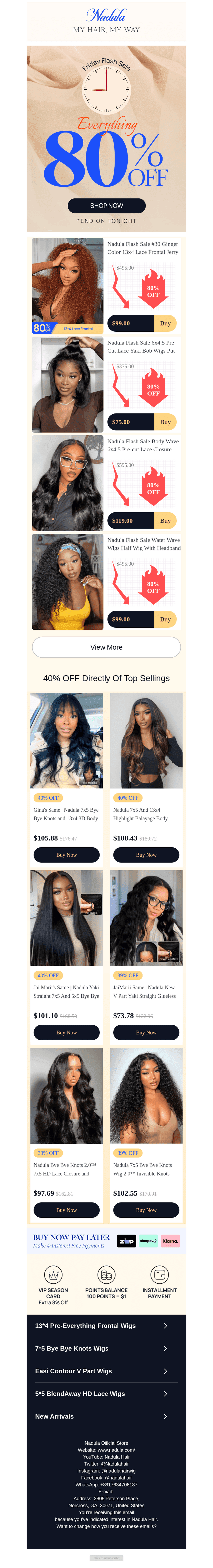 Your 80% OFF WIGS Order Pending!