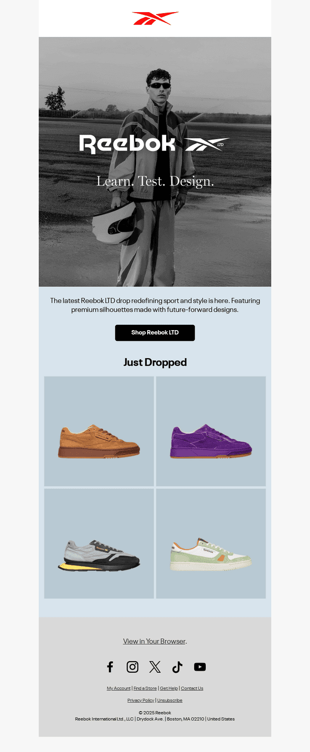 Just dropped: New Reebok LTD styles