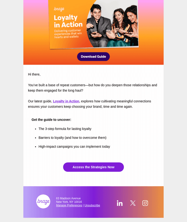 Braze email from Fri, Jan 17, 2025