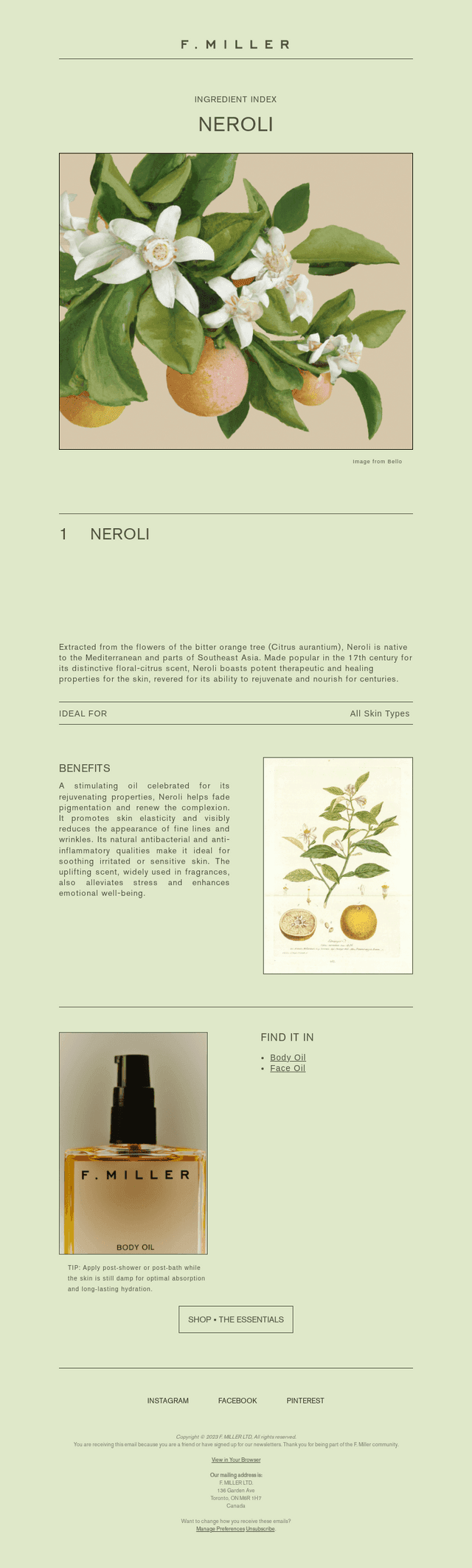 Ingredient Index: Neroli