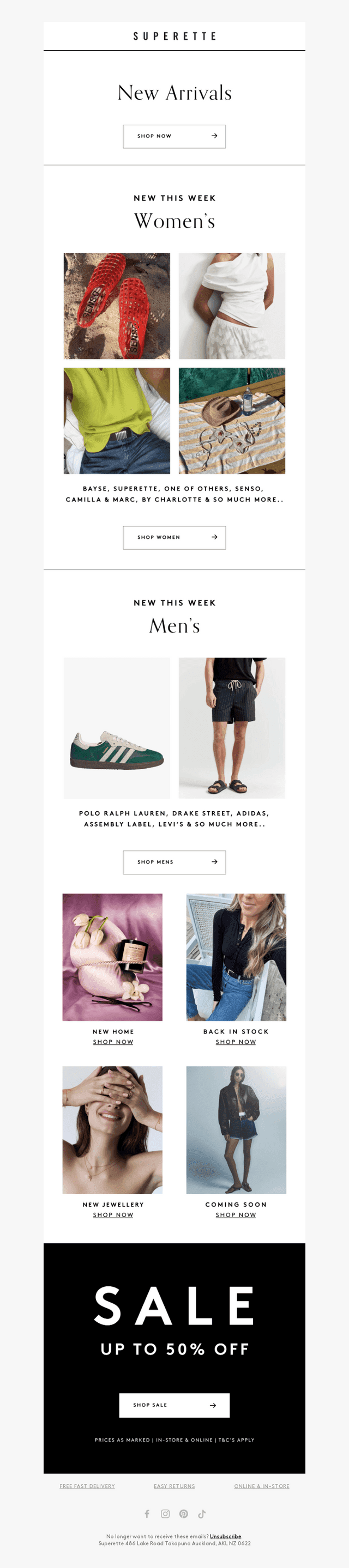 NEW ARRIVALS