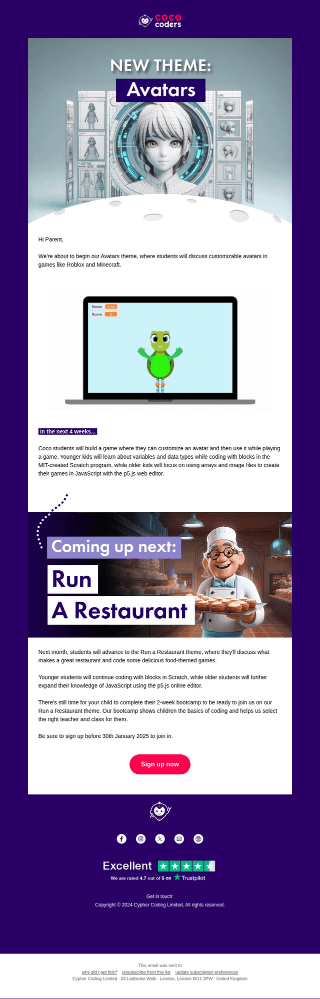 Coco Coders email from Fri, Jan 17, 2025