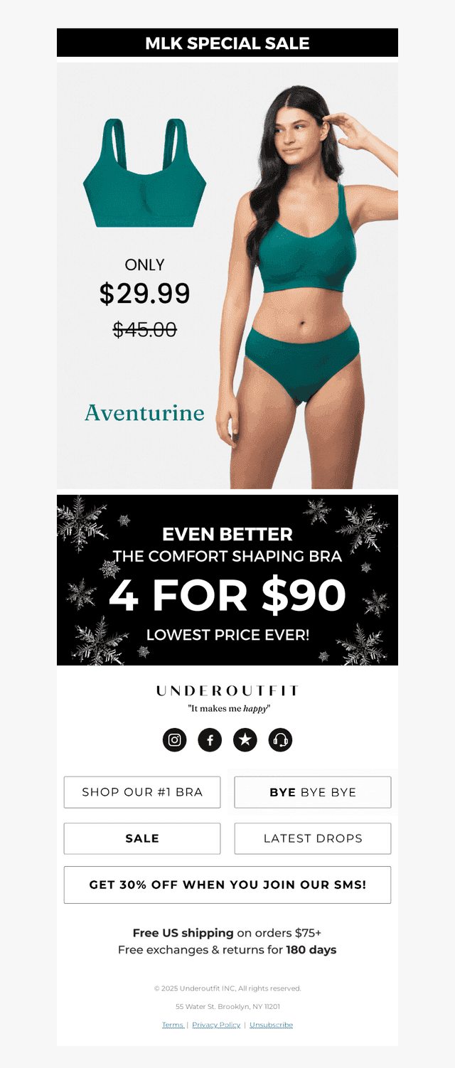 Our #1 Bra at $29.99