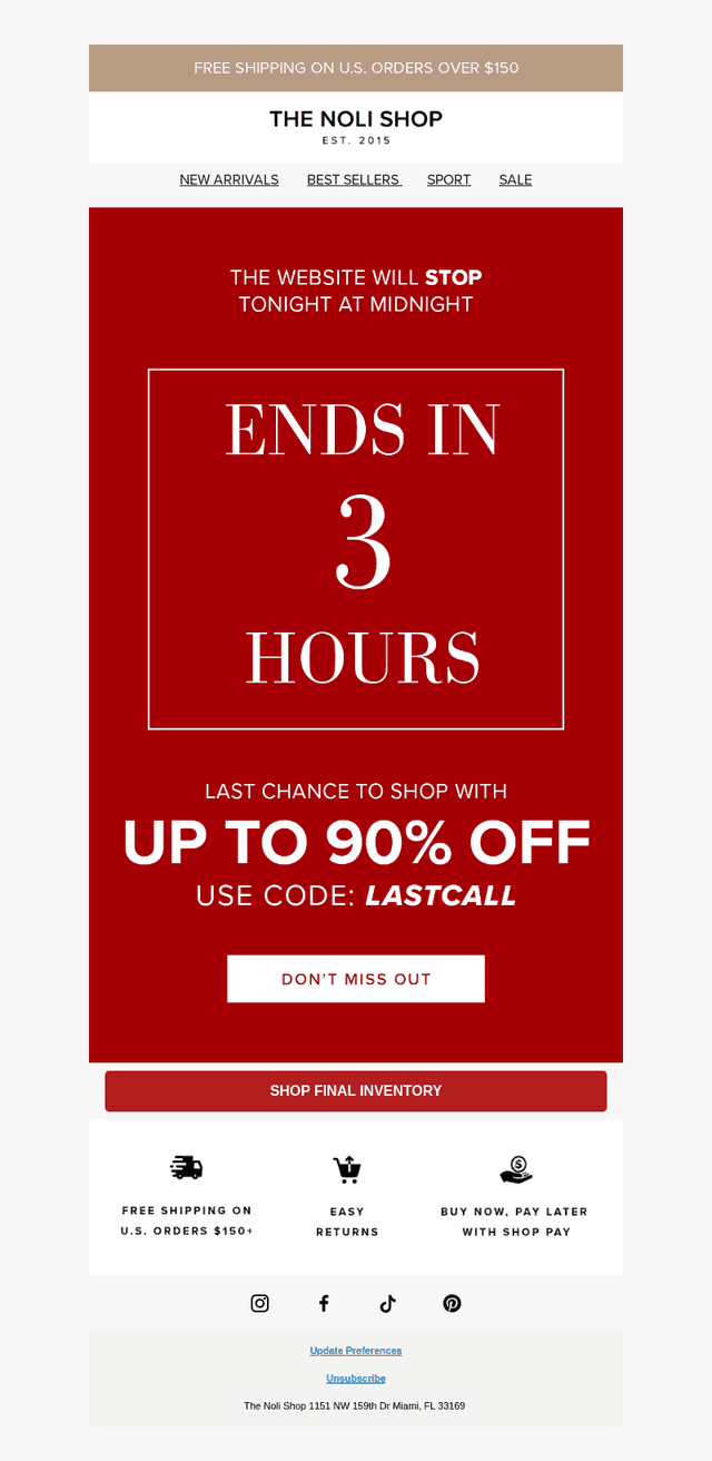 WE ARE CLOSING TONIGHT - 90% OFF ALL INVENTORY