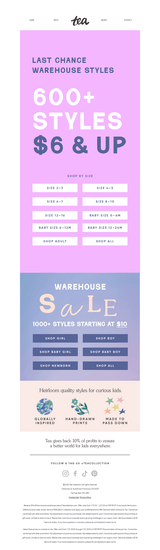 Tea Collection email from Sat, Jan 18, 2025