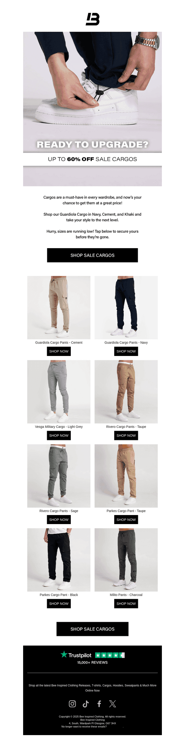 Bee Inspired Clothing email from Sat, Jan 18, 2025