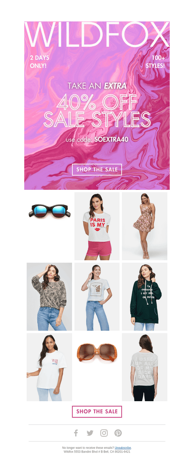 2 Days Only | 40% OFF Sale Styles 💗