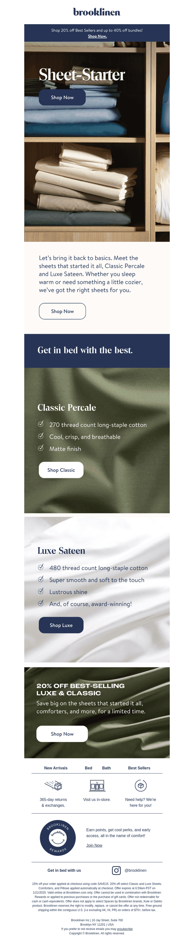 Up to 40% off award-winning sheets