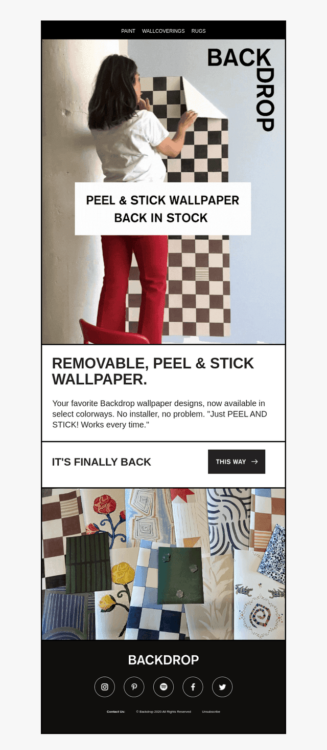 BACK IN STOCK: PEEL & STICK
