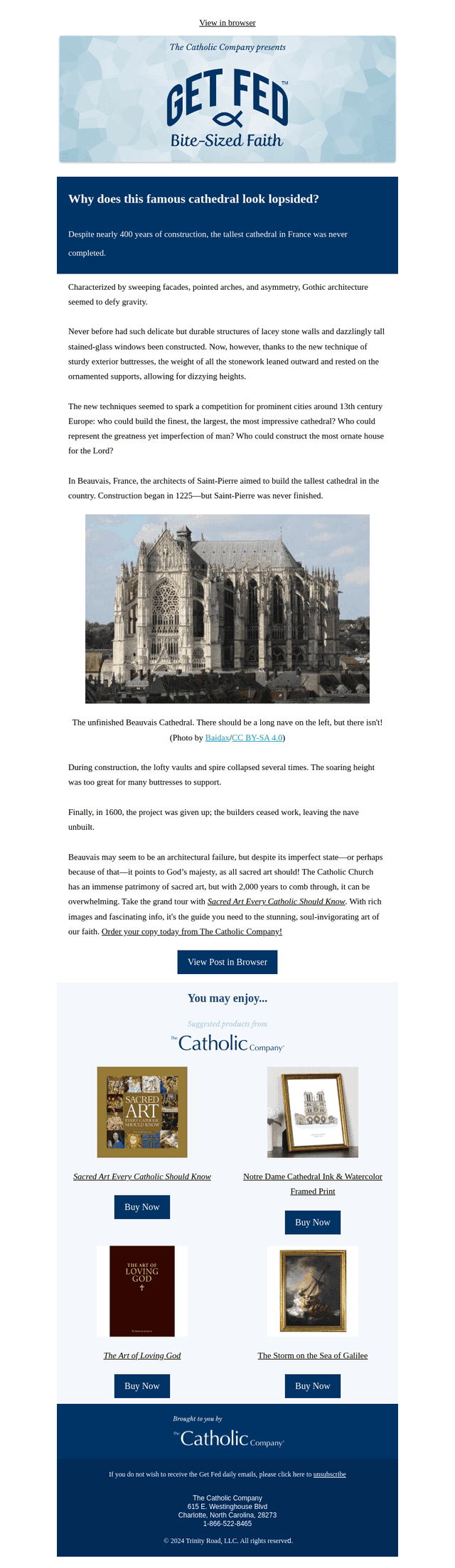 Why does this famous cathedral look lopsided?