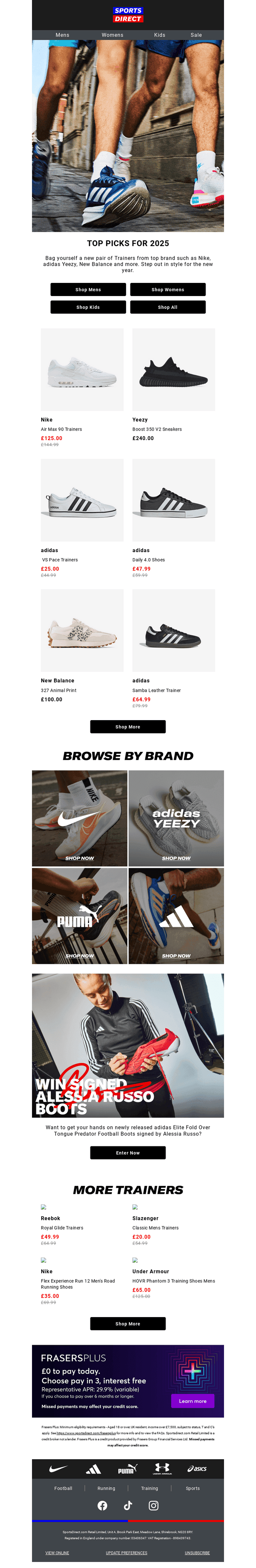 The latest trainers