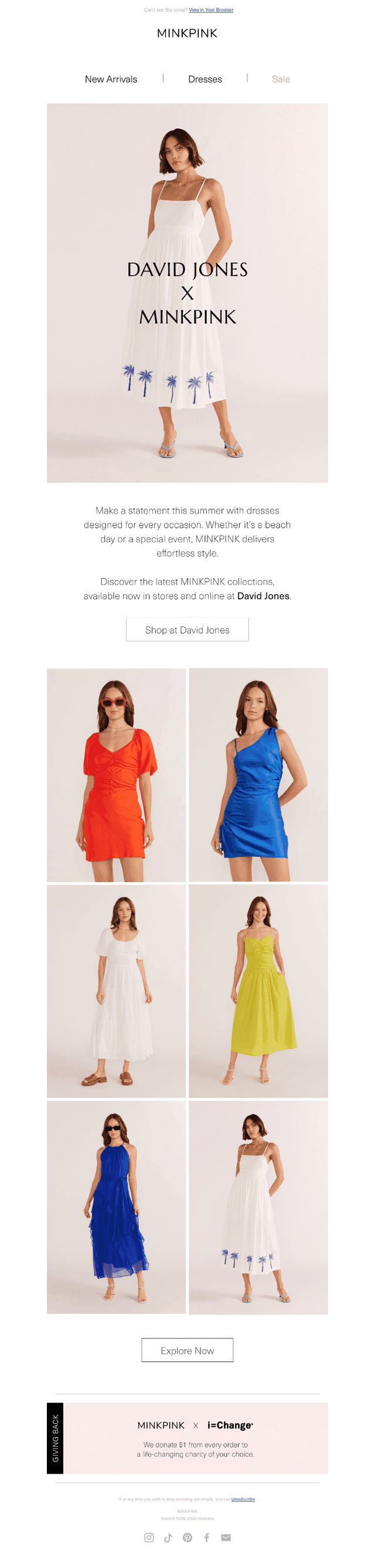 David Jones x Minkpink
