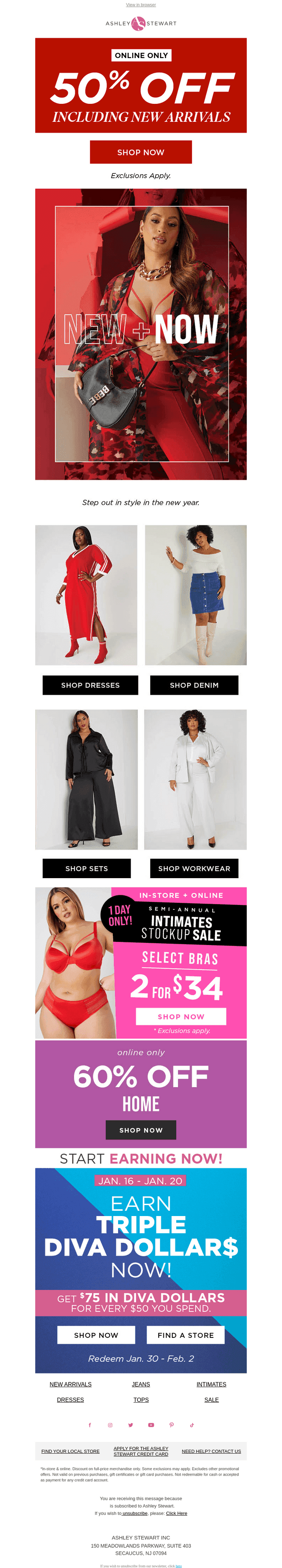50% off, including NEW arrivals!