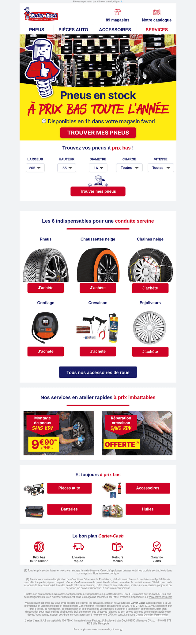🚘 Tout pour rouler à prix BAS