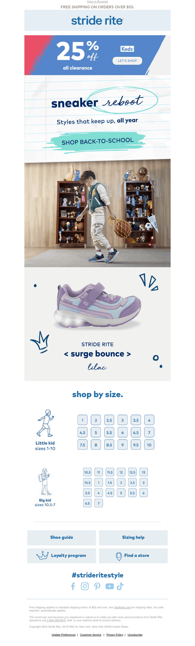 Stride Rite email from Sun, Jan 19, 2025