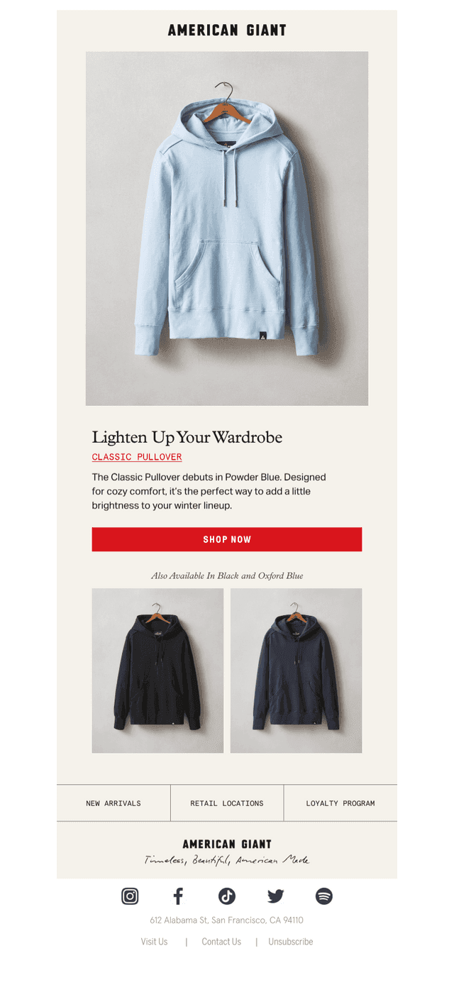 The New Powder Blue Classic Pullover