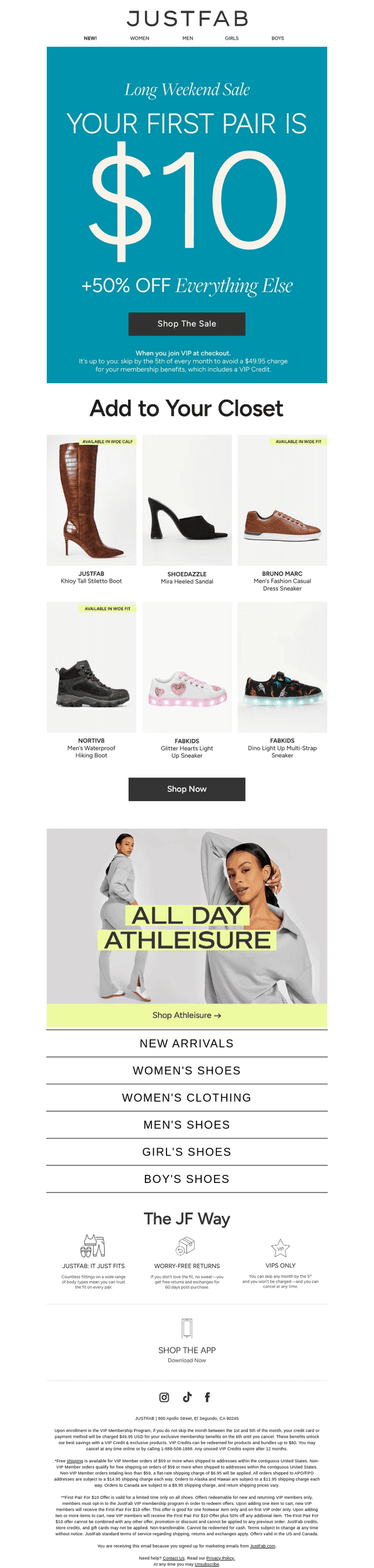 VIP, You've Got a $10 Pair + 50% Off, Too!