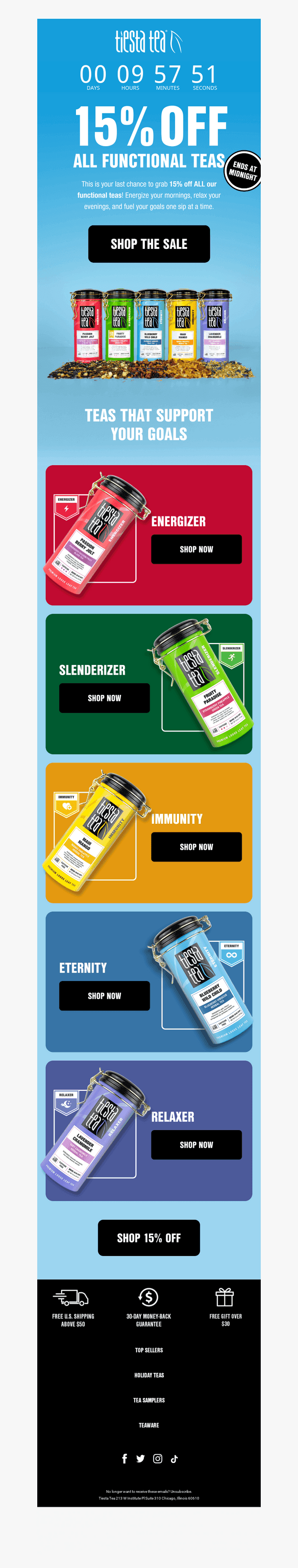 Last Chance for 15% Off Functional Teas!