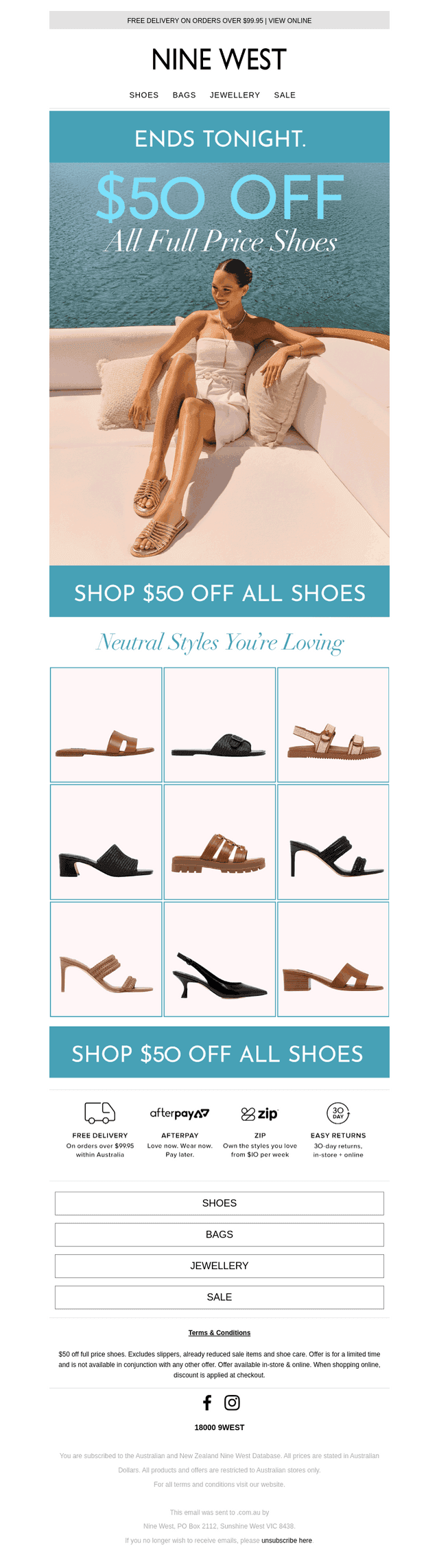 ENDS MIDNIGHT | $50 Off Shoes