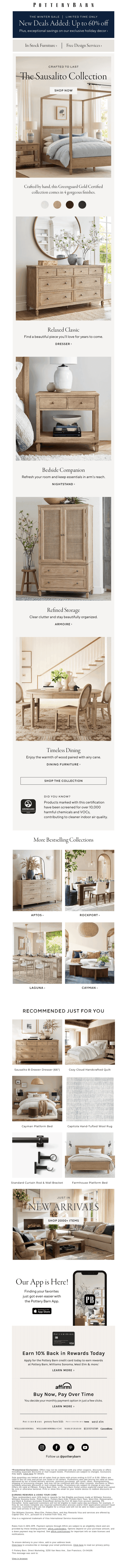 Our Bestselling Sausalito Collection