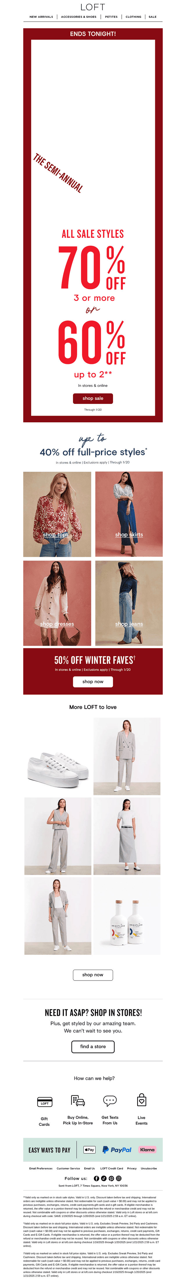 70% off 3+ sale styles is going..going…