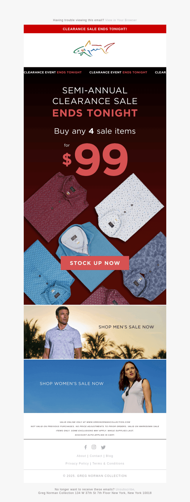 Last Chance: 4 for $99 Sale