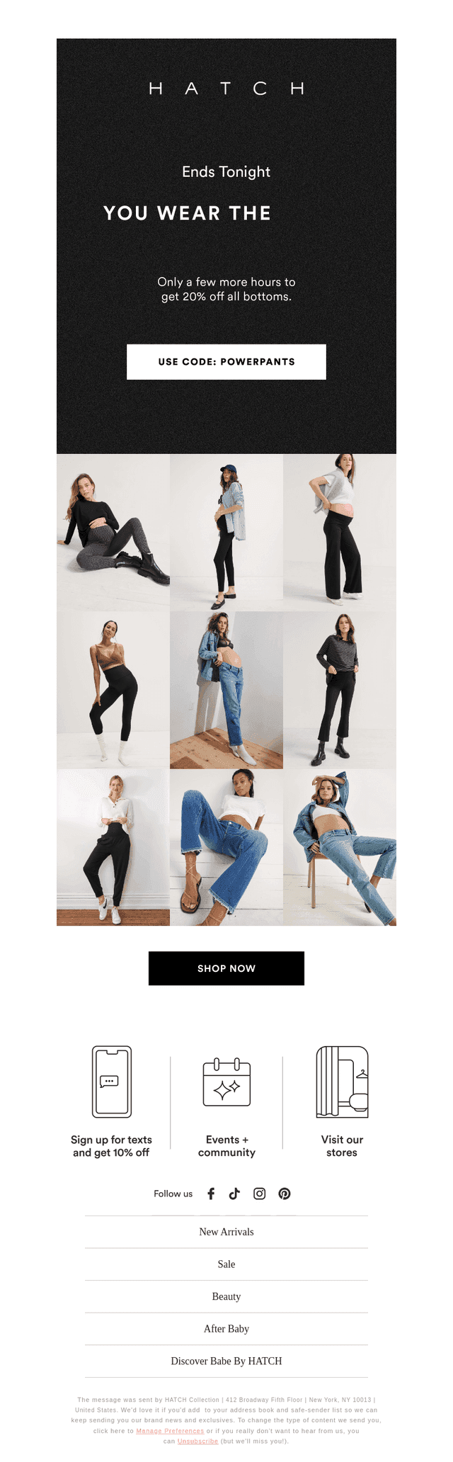 LAST CHANCE: 20% Off All Bottoms