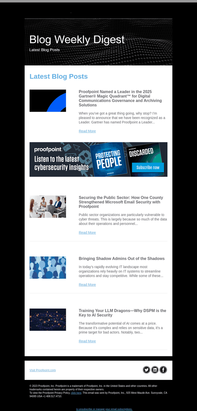 Proofpoint Blog Weekly Digest - Monday Jan 20, 2025